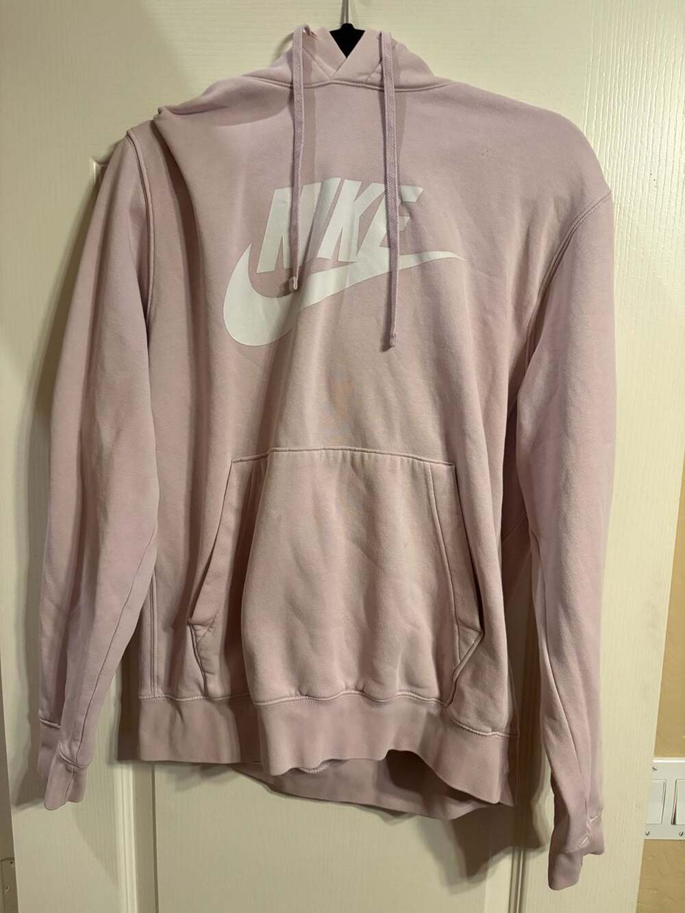 Nike Pullover Hoodie Size M Pink White Graphic